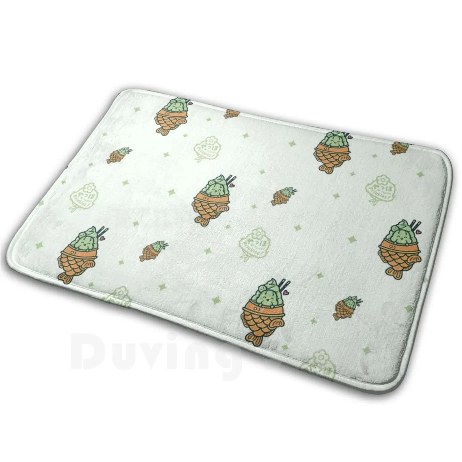 Matcha Taiyaki By Yahho Prickles! Carpet Mat Rug Cushion Soft Non-Slip Yahho Prickles Cactus Cute Kawaii Adorable Vector