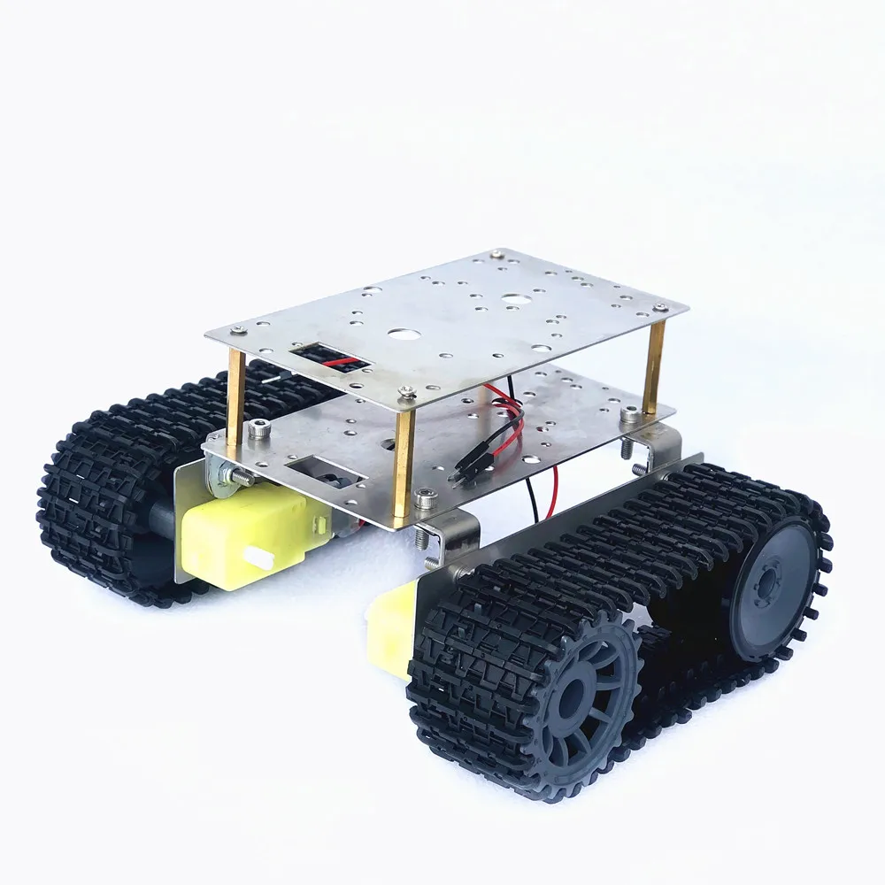 SN11000 Stainless steel double-layer super economical tank chassis smart car crawler robot for arduino maker DIY