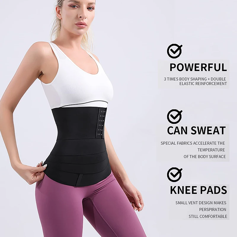 Buckle Snatched Waist Trainer Bandage Wrap Shapewear Tummy Control Corset Body Shaper Hook Trimmer Slimming Hourglass Belt Strap