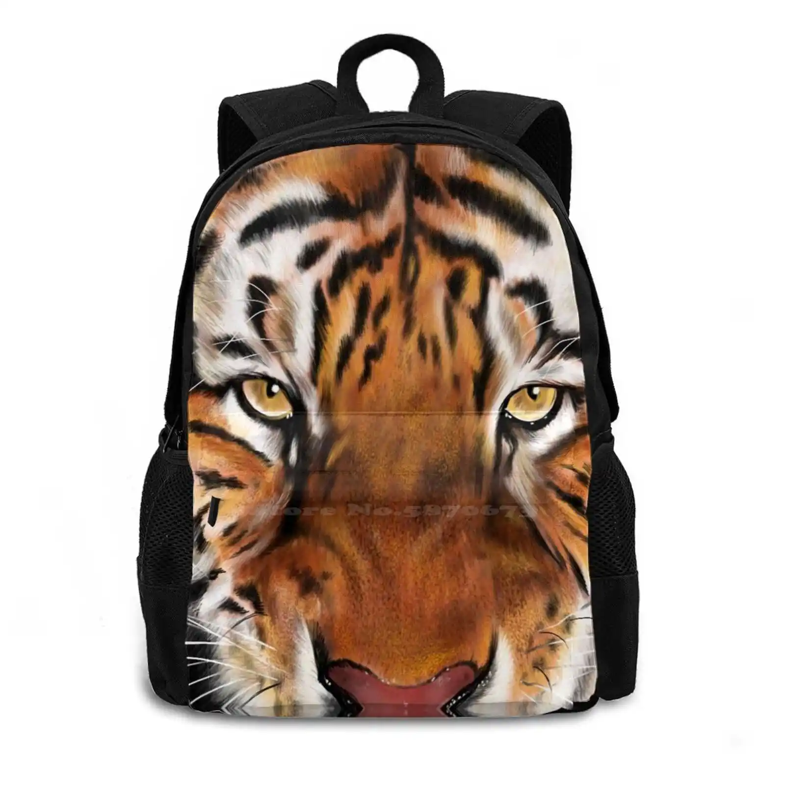 Tiger Pattern Design Bagpack School Bags Lion King Animal Eye Of The Tiger Wild Cats Jungle Book Simba Powerful Eyes Tigers