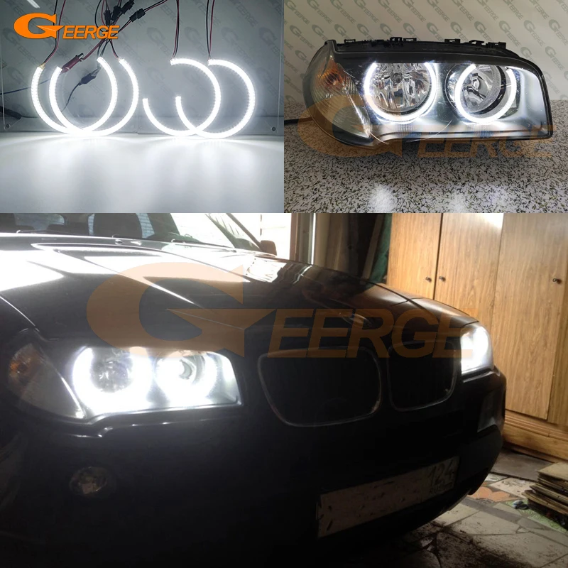 For BMW E83 X3 Facelift 2007 2008 2009 2010 2011 Ultra Bright SMD LED Angel Eyes Halo Rings Kit Day Light Car Styling