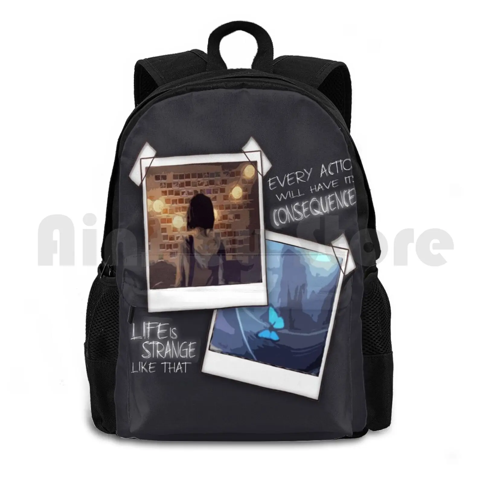 

Strange Like That Outdoor Hiking Backpack Waterproof Camping Travel Life Is Strange Lis Dontnod Dontnod Entertainment Square