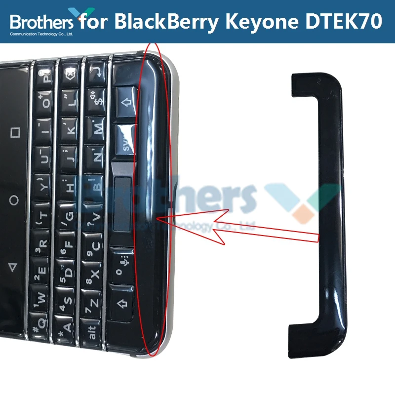 For BlackBerry KEYone DTEK70 DTEK 70 Bottom Cover Housing for BlackBerryDTEK70 Bottom Down U Case Phone Parts Replacement Black