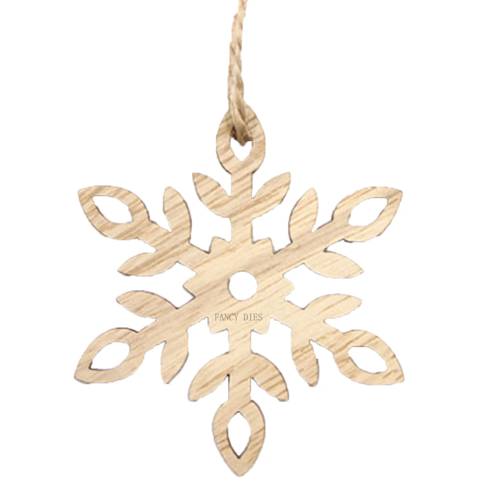 Christmas decoration snowflake Wooden Cutting Dies Pendant Gift Decor Craft Knife Mold Compatible With Most Die Cuts Machines