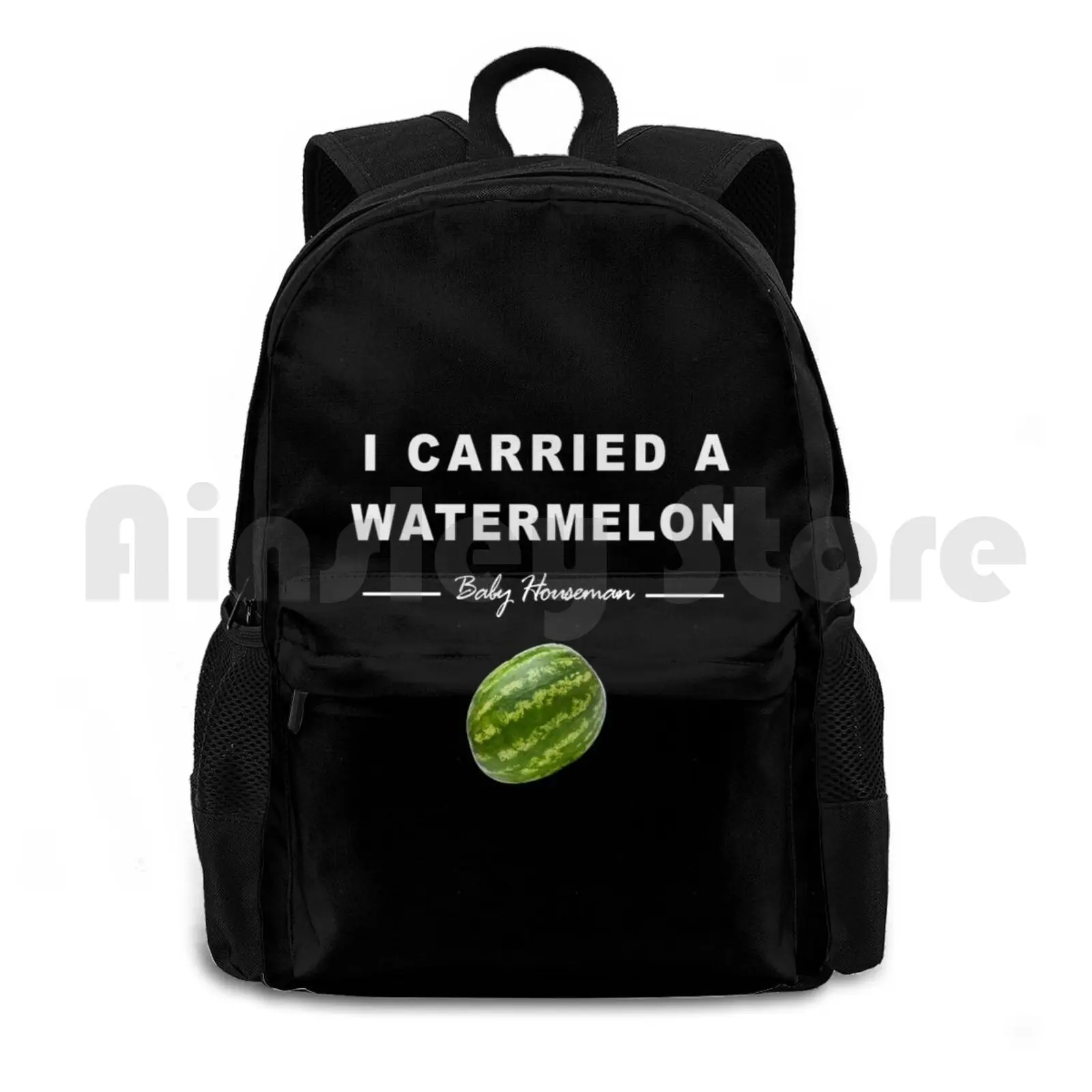 

I Carried A Watermelon Outdoor Hiking Backpack Riding Climbing Sports Bag Dirty Dancing Baby Movie Movie Quote Film Quote 80s