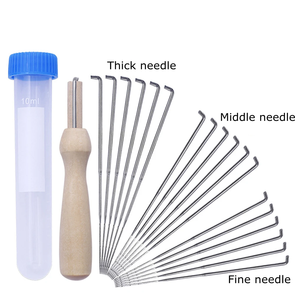 20Pcs/Set Wool Felt Tools Mixed Handicraft Felt Needle Felting with Handle/Bottle DIY Sewing Package Needlework Felt Handmade