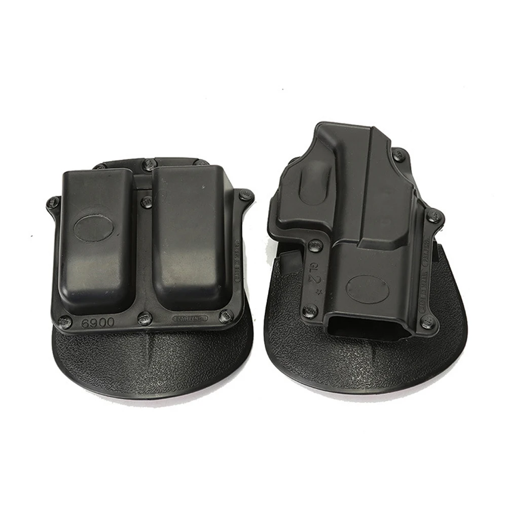 Coldre de arma tática para Glock 17, M92, 1911 Porta-pistola direita, bolsa de revista, militar, liberação rápida, Airsoft revólver caso