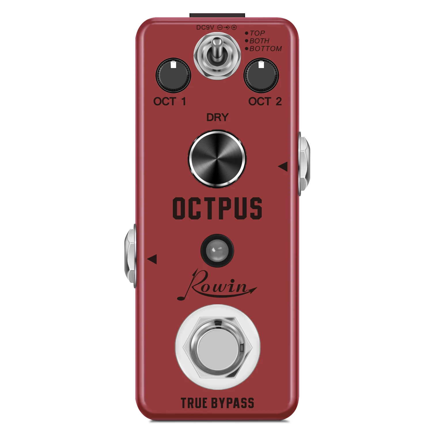 Rowin Digital Harmonizer Modulation Octpus Octaver Reverb Effect Pedals For Electric Guitar Bass With Wide Range True Bypass