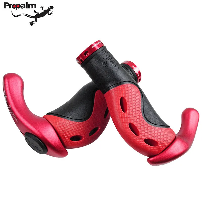 Propalm Mountain Bike Tattoo Rubber Grips Ergonomic Double Lock on Grip 138mm Comfortable Handlebar End Grip mtb Bike Fists Horn