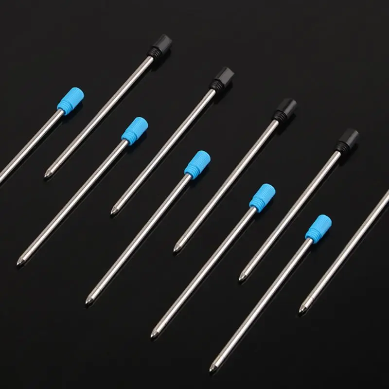 10pcs 볼펜 리필 교체 1.0mm 블루 블랙 잉크 컬러 학교 사무실 19QA