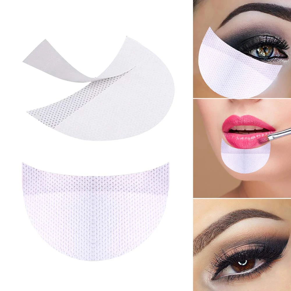 50/100pcs Eyeshadow Shield Under Eye Patches Cotton Disposable False Eyelash Extension Eye Gel Pad Lip Makeup Protector Stickers