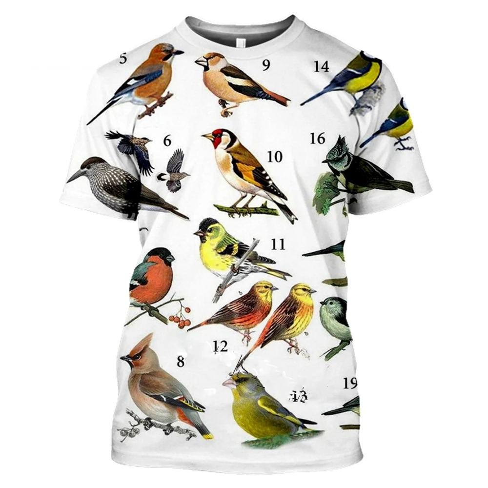 Animal Bird Insect 3d Print t shirt Summer Fashion Casual Short sleeve Tee Tops Streetwear Hip hop Homme Pullover Shirts