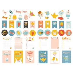 1 PCS Kawaii Happy Easter Aesthetic Book Journal Stickers Scrapbooking Stationery Diary Planner Sticker School Art Supplies