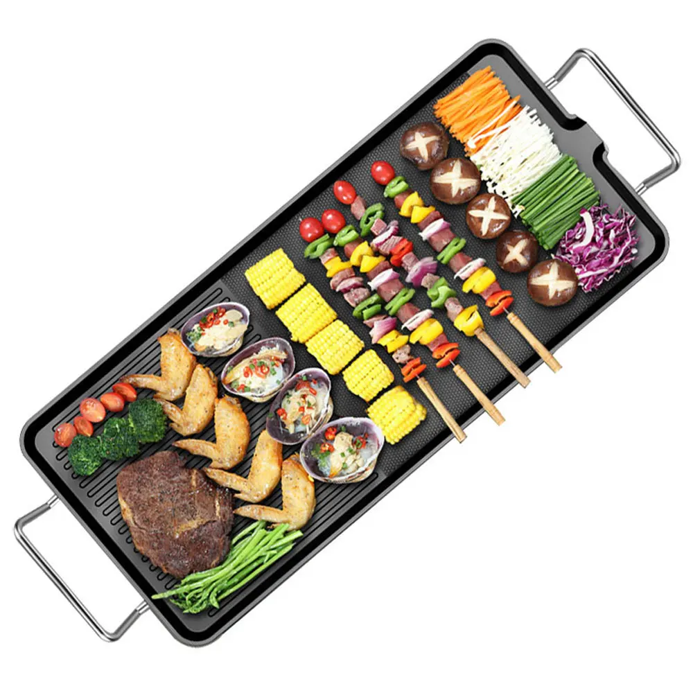 Korean Grrill Skewers Household Electric Grill Pan Multifunctional Meat Griddle Barbecue Electric Grill Smokeless Non-stick