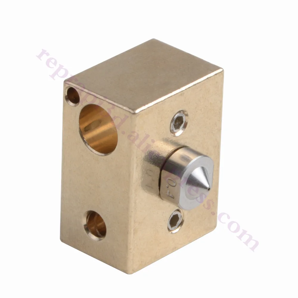 رأس الطباعة عالي الحرارة ، مجموعة من 3 فوهات من سبائك التيتانيوم V6 مع كتلة حرارية نحاسية F/ MK / Prusa / Titan Aero Hotend ، طابعة ثلاثية الأبعاد