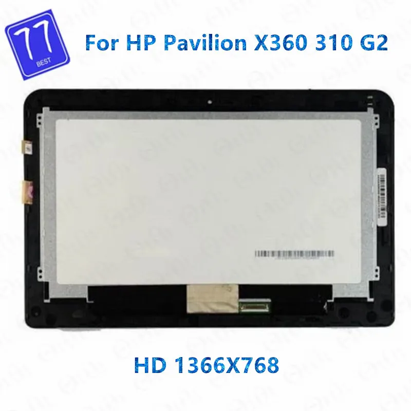 

11.6' For HP Pavilion X360 310 G2 Laptop LCD Touch Screen Dispaly Digitizer Assembly Front Glass Lens with Frame Bezel 1366X768