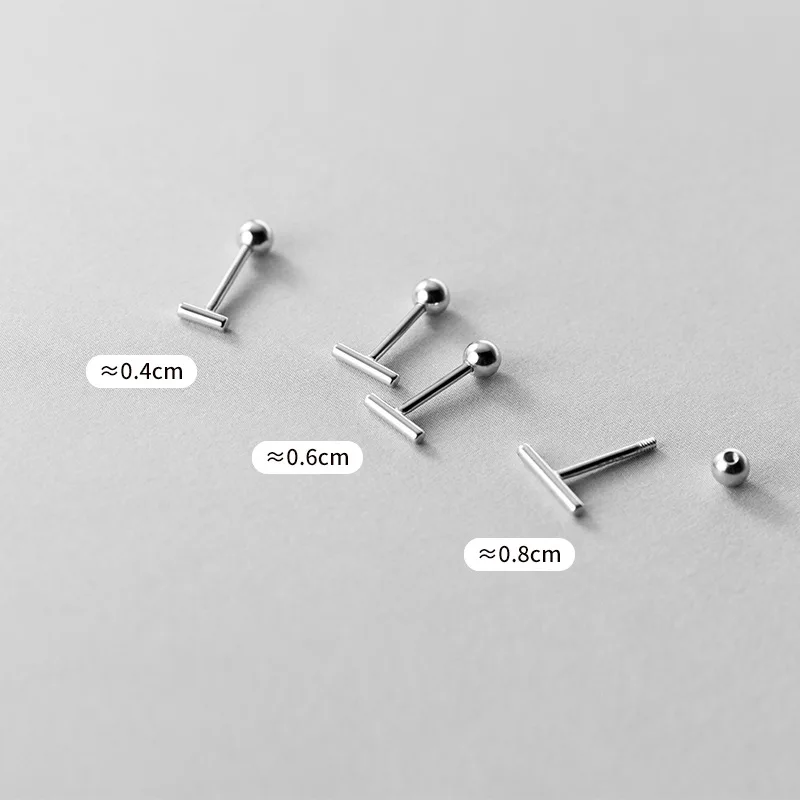 La Monada Small Stud Earrings For Women 925 Sterling Stick Minimalist Woman Earring Korean Nut Silver 925 Earring Jewelry Female
