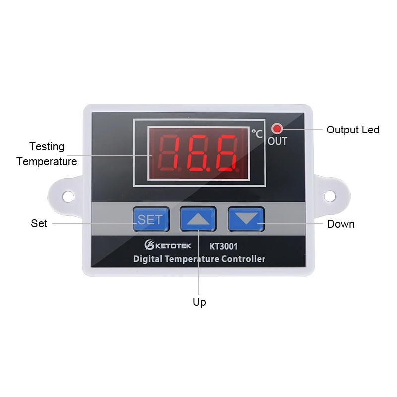 AC 220V 12V 24V 10A -50~110C Intelligent Digital Thermostat LED Temperature Controller Regulator Switch For Incubator NTC Sensor