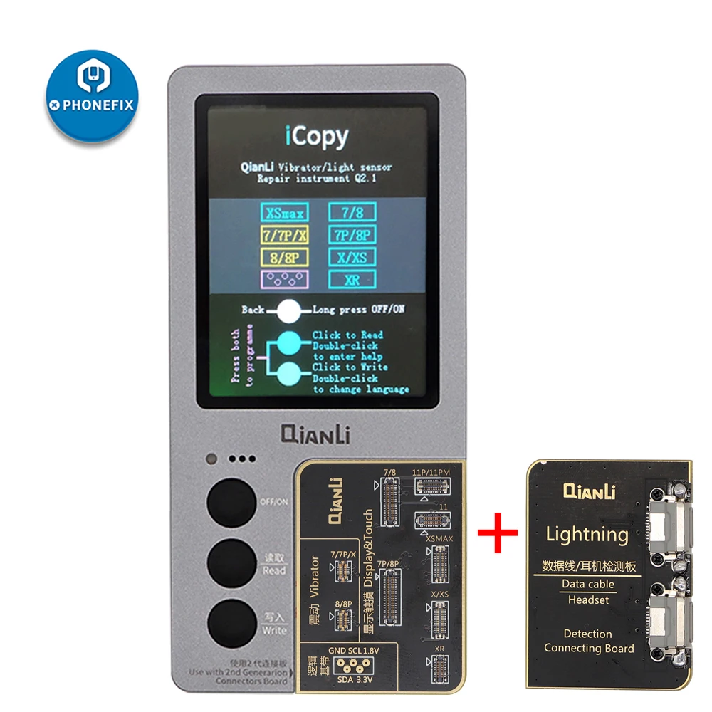 Imagem -04 - Qianli-icopy Plus Programador de Tela Lcd Cor Original Reparação de Informações da Bateria Icopy Plus 2.2 Iphone 8p x xr xs Xsmax 11