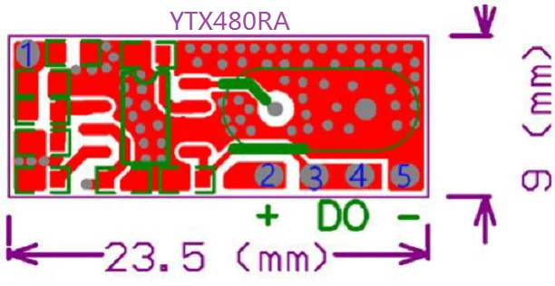 YTX480RA wireless receiving module 315\433MHZ ultra low power consumption high performance low cost OOK and ASK\(lora  f\FSK)