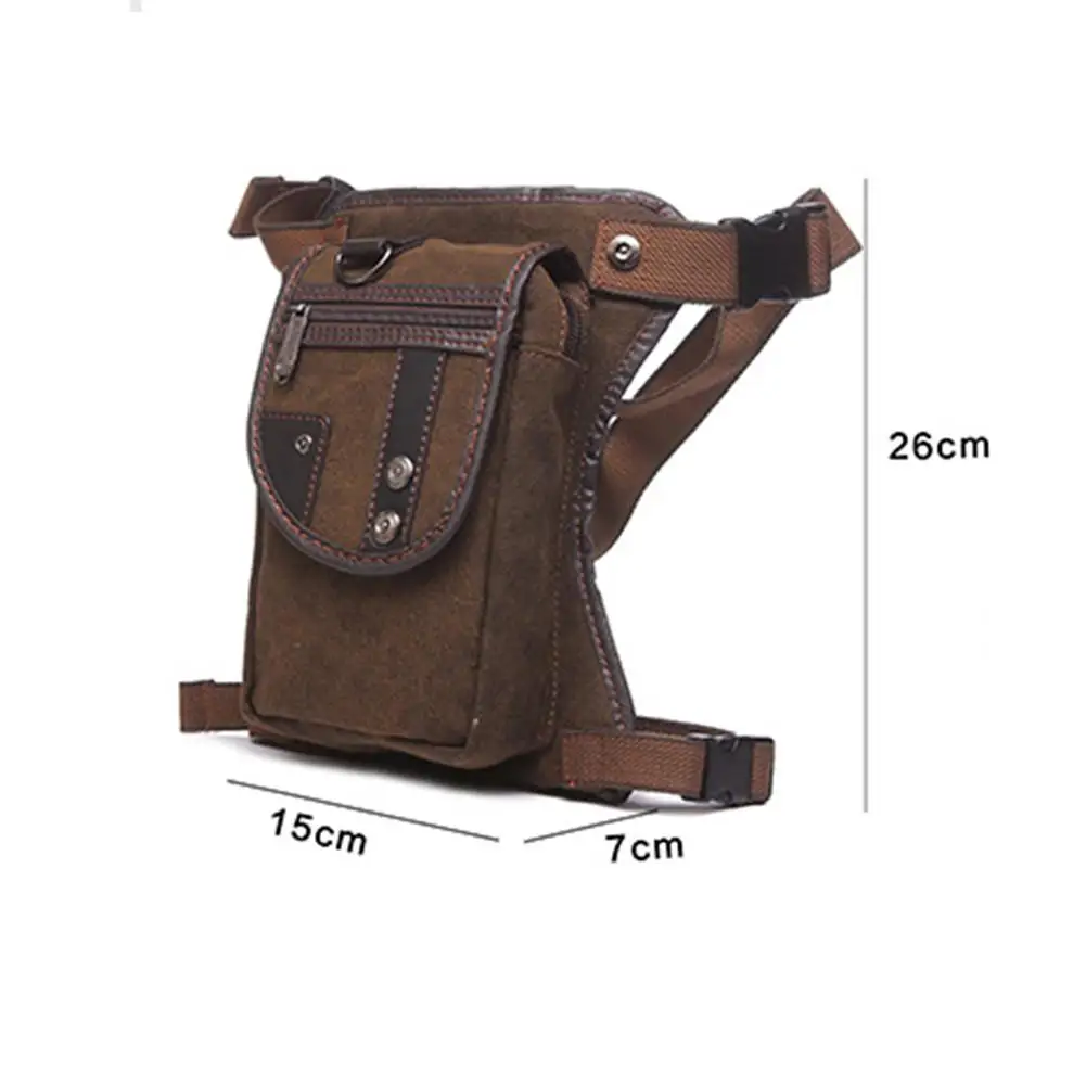 Neue Motorrad Diagonal Tasche Retro Fashion Outdoor Sport Bein Tasche Tragen-beständig Wasserdicht Leinwand Taille Tasche Reit Taille Bein tasche