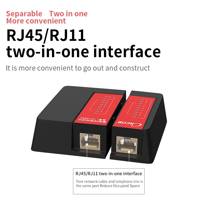 CNCOB RJ-45 إيثرنت كابل اختبار RJ11 RJ12 خط الهاتف الكاشف المقتفي اختبار أداة