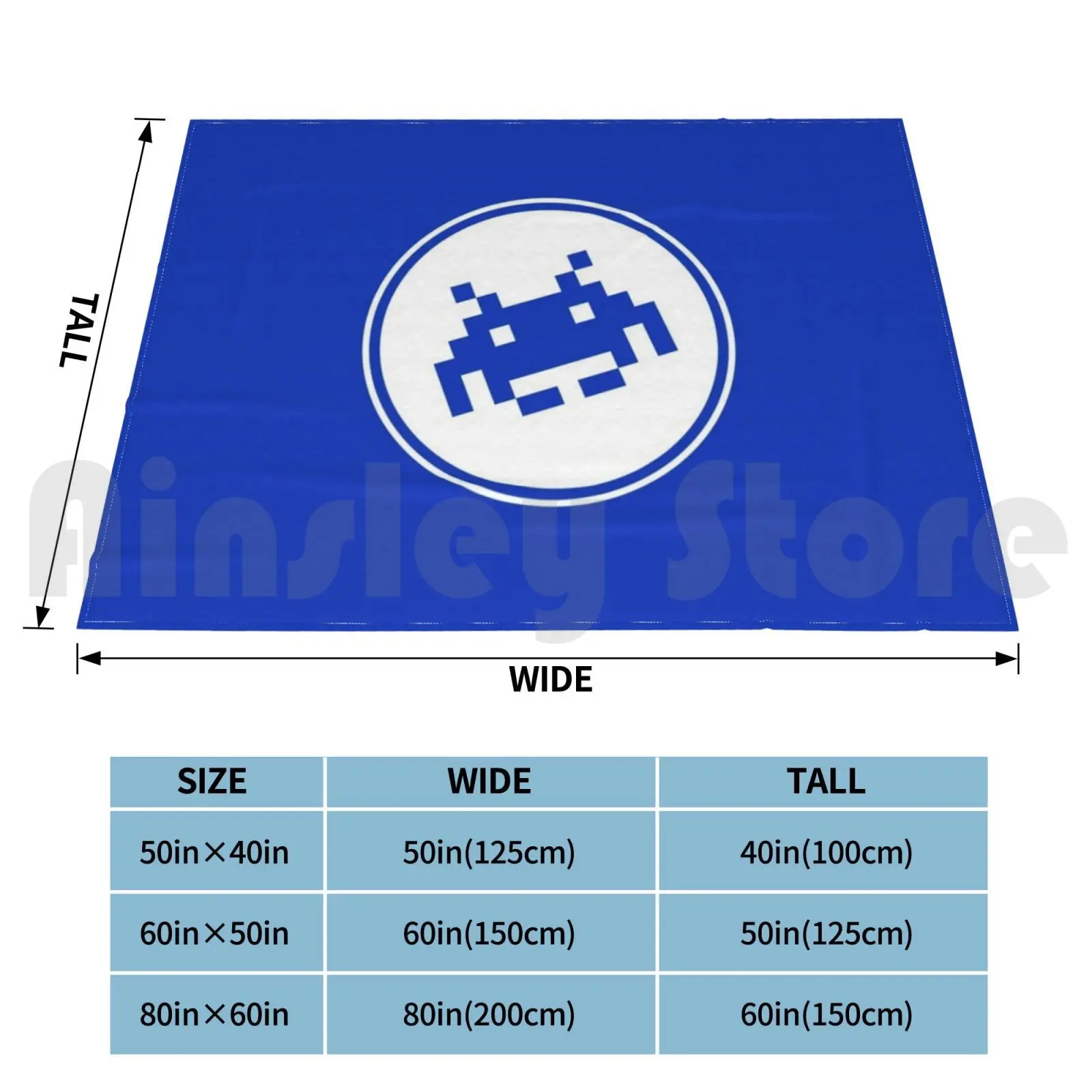Space Invader Retro Video Game Icon Blanket Fashion Custom Space Invader Video Game Taito Vintage