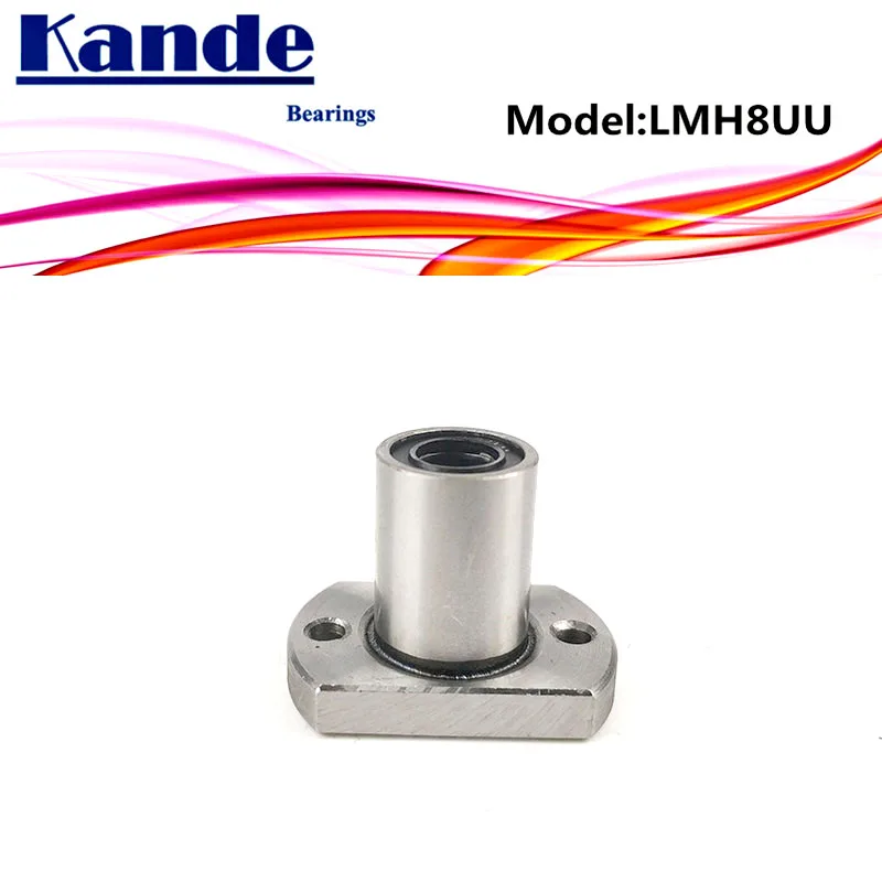 LMH8 UU  1pcs/lot  LMH8UU Round Flange Linear Ball Bearing 8mm LMH8 For 3D printer  SMH8UU Kande Bearings