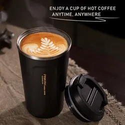 Hot Sale 380 & 510ml 304 Stainless Steel Thermo Cup Travel Coffee Mug with Lid Car Water Bottle Vacuum Flasks Thermocup for Gift