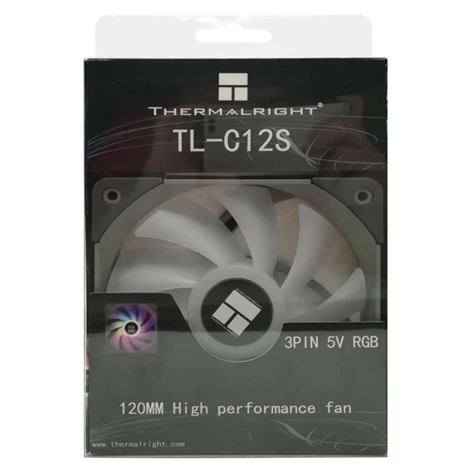 Thermalright TL-C12S 120Mm 5V/3PIN Addressable RGB Fan Komputer Kasus Pendingin Kipas Pendingin CPU Tenang Kelas Industri penggemar