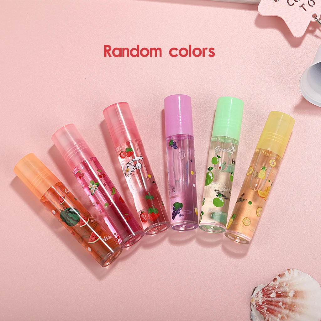 Colorless Roller Balls Lip Oil Gloss Long Lasting Roll On Non-Sticky for Woman Makeup Brighten Dilute Lip Lacquer---Random Style