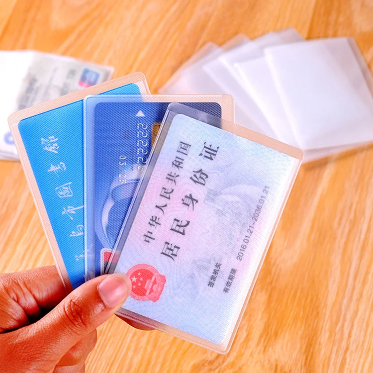 5PCS/lot PVC Transparent Credit Card Holder Protect ID Card Business Card Cover Credit Card Protection Case