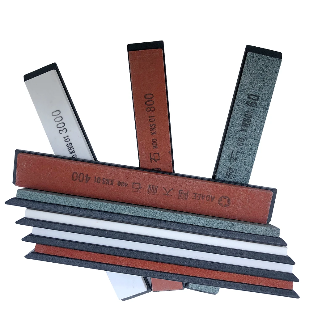 8Pcs/Lot 60#80#180#400#800#1500#2000#3000# Sharpening Stone Grinding Whetstone For Kitchen Knife Sharpener System