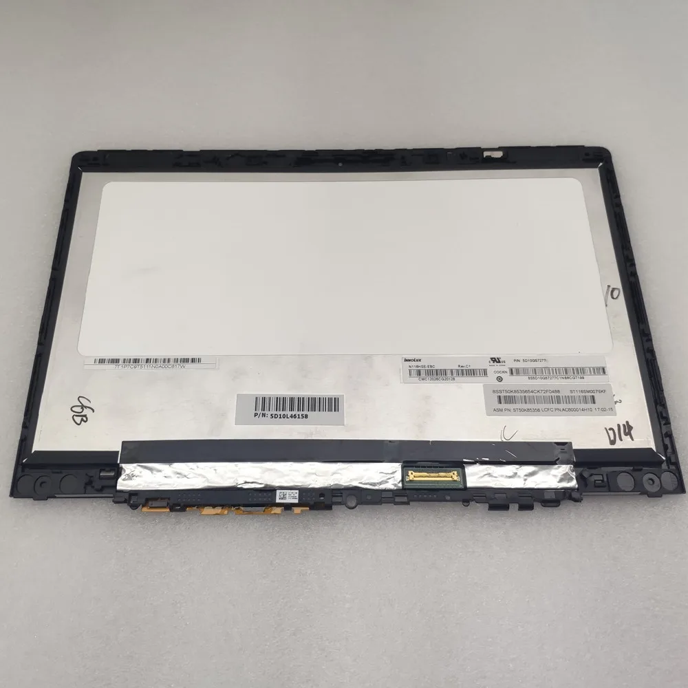 Imagem -03 - Lcd N116hse-ebc Lcd Touch Screen Digitador Assembléia Painel do Portátil para Lenovo Yoga 71011isk 80tx 710-11ikb 80v6 11.6