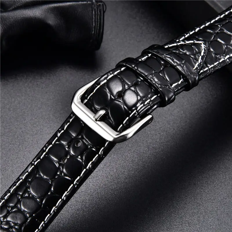 Crocodile Pattern Design Leather Watchbands for Apple Watch Ultra 8 7 6 SE 5 4 3 Watch Strap 49 45 44 42 41 40 38mm for iwatch