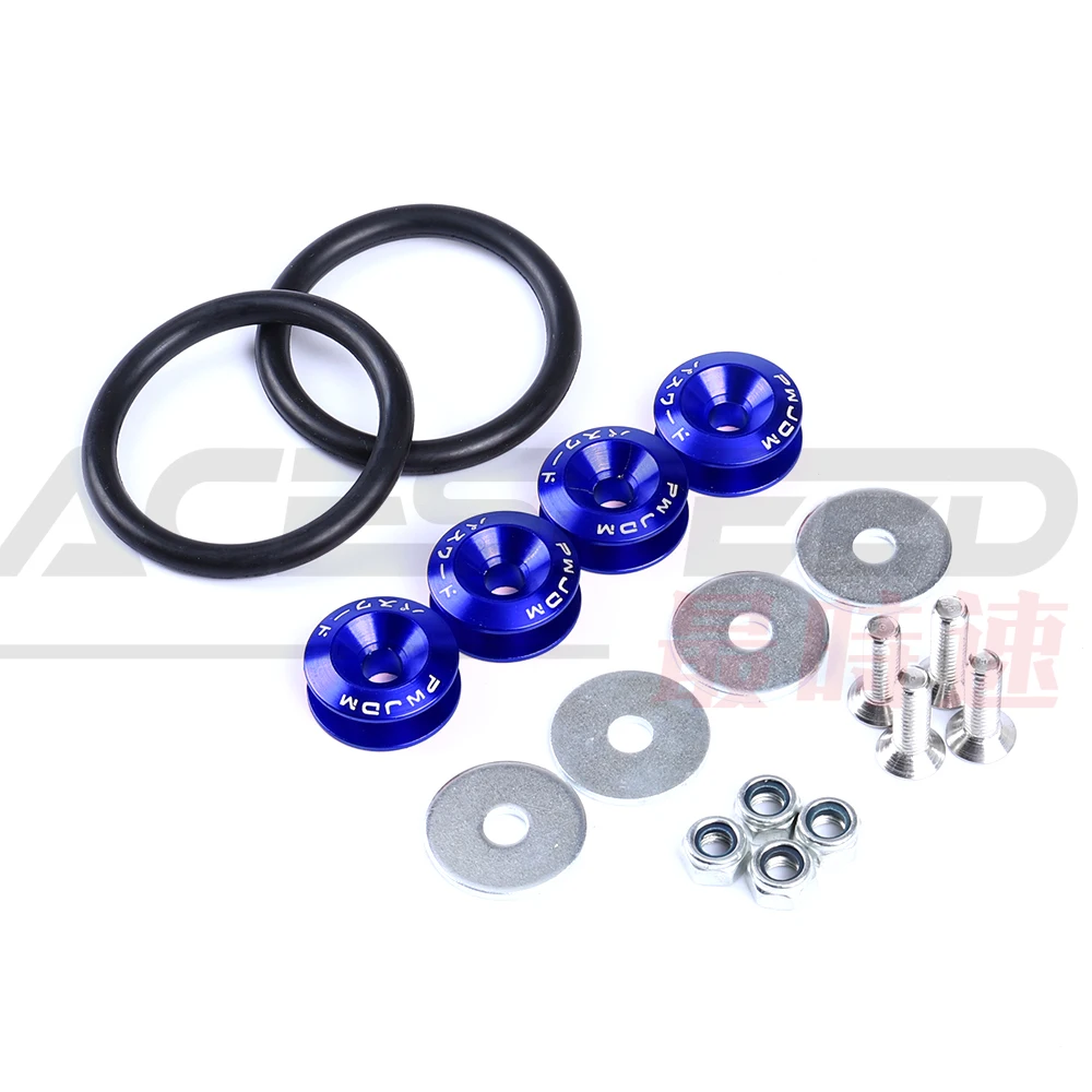 JDM Style Aluminum Bumper Quick Release Fasteners Fender Washers For Honda Civic Integra And Universal Car with Logo