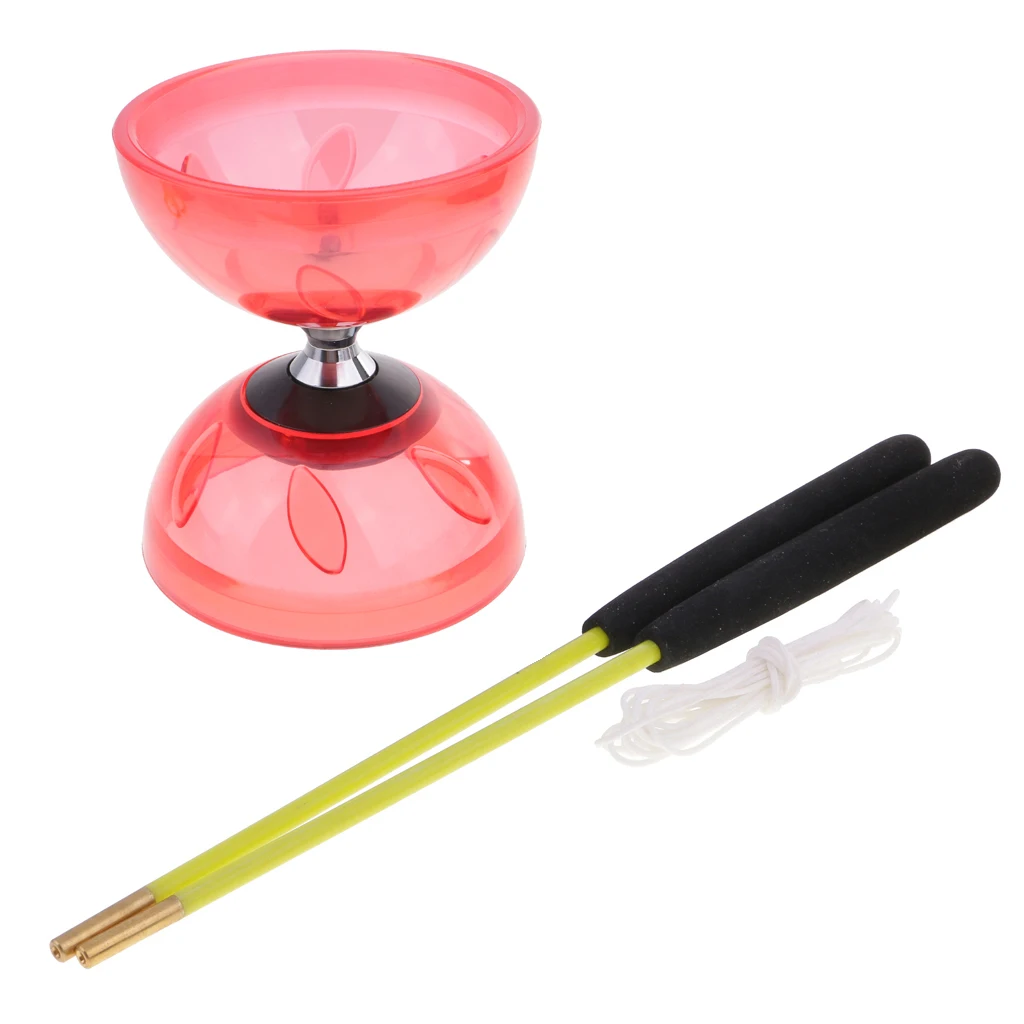 3 Triple Bearing Juggling Diabolo Toy with String Metal Sticks Yoyo Educational Toy for Kids Childs Adult Elderly