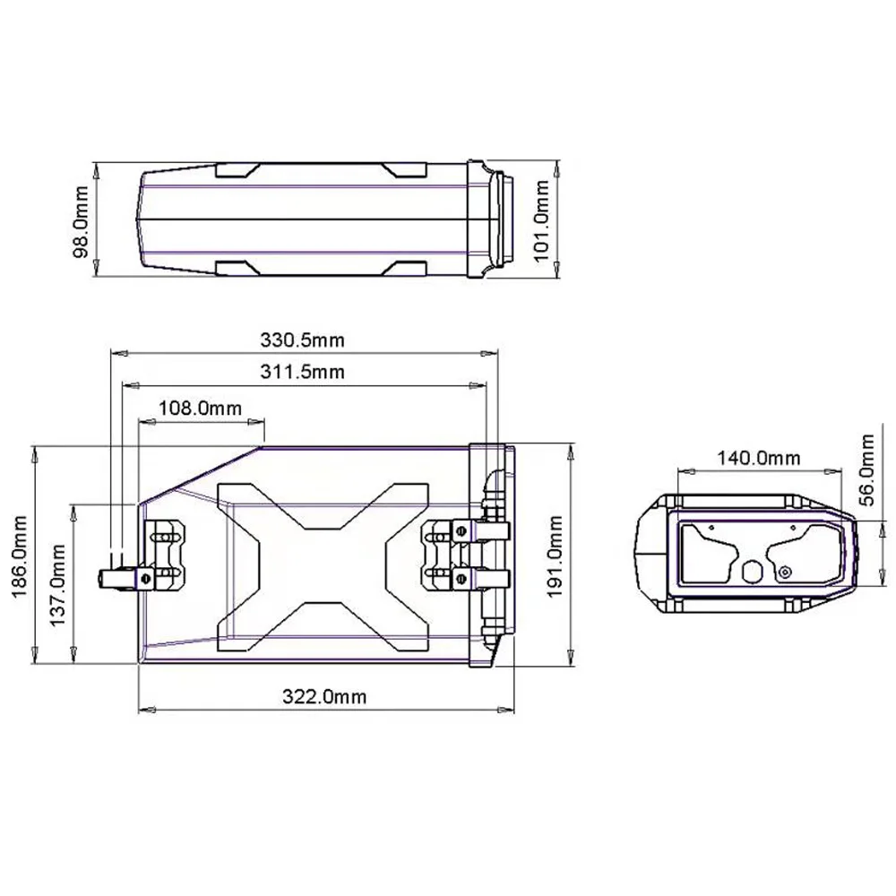 Toolbox 5 Liters  for Left Side anther models use check details ror BMW R1200GS /ADV 14-18 R1250GS Benelli TRK502 16-19