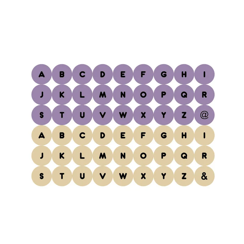 Round Dot Alphanumeric Date Sealing Sticker Waterproof Circular Labels Diary Manual Diy Stationery Paster Decorative Sticker
