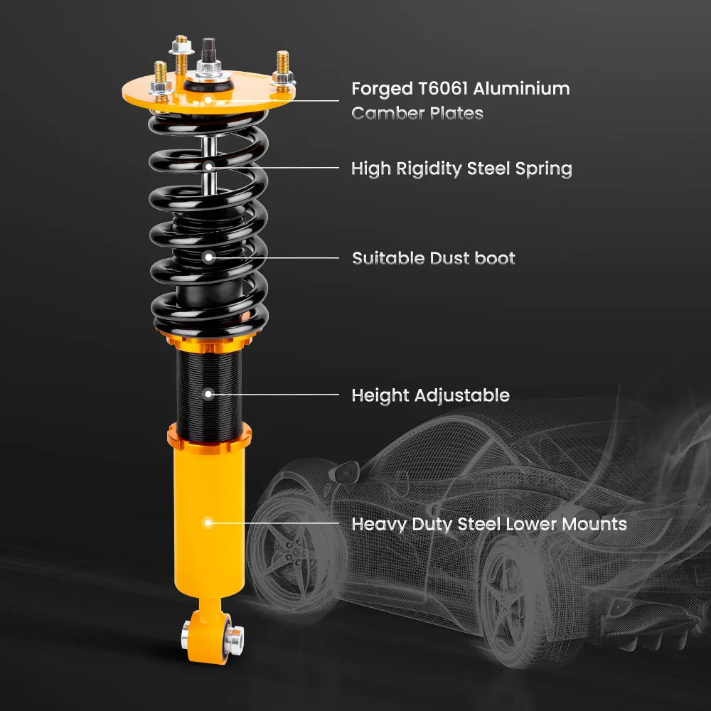 Adjustable Height Coilover for Toyota Celsior XF10 Lexus LS400 1990-1994 Coilovers Springs Struts Suspension Strut Shock Kit