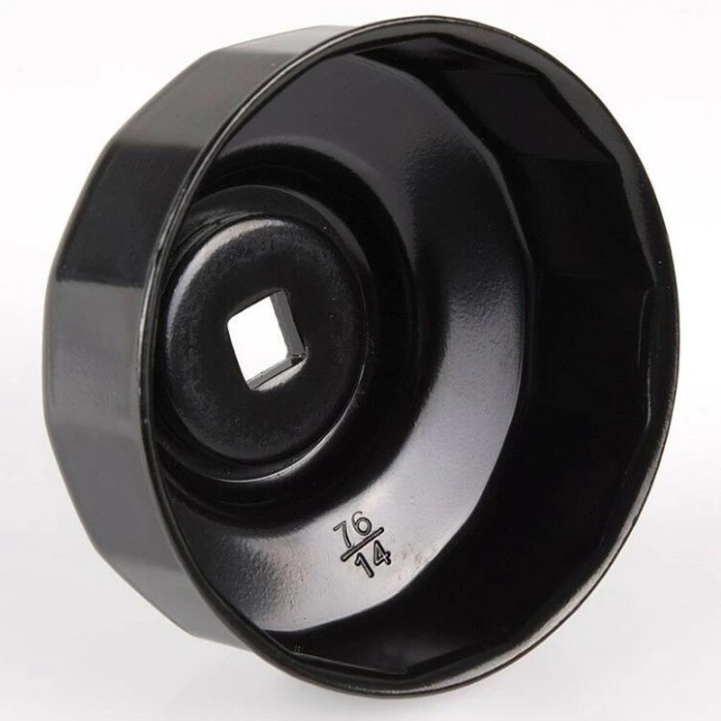 Capuchon de filtre à huile de voiture, 76mm, 14 cannelures, outil de démontage de clé avec prise d\'entraînement de 3/8 pouces pour BMW AUDI
