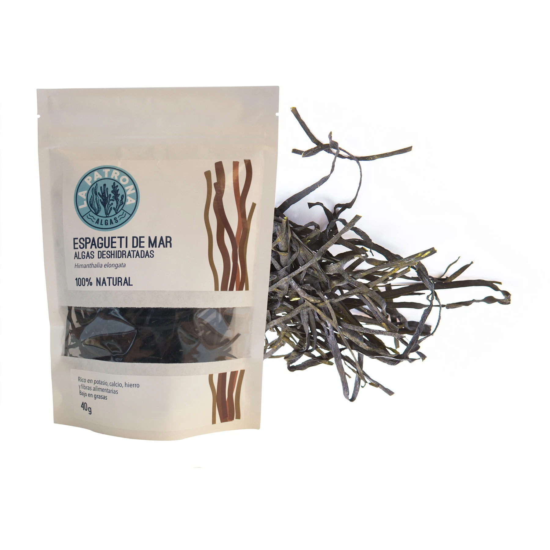 Seaweed sea spaghetti dehydrated 40G ECO-pick up handmade-Galicia Calidade-the patron saint