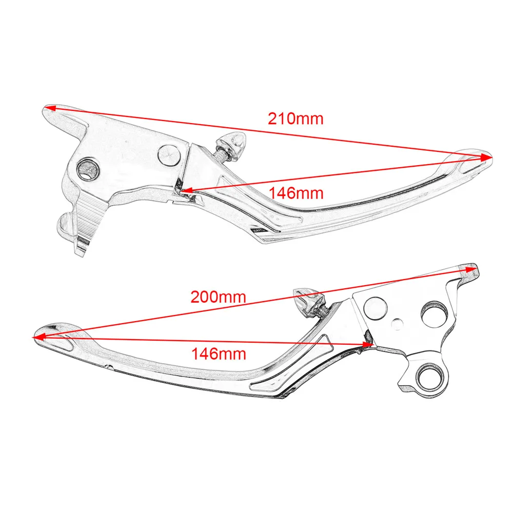 Motorcycle 2PCS Adjustable Chrome CNC Brake Lever Regulator Clutch For Harley Softail Deluxe FLSTN Heritage Breakout Slim FLS