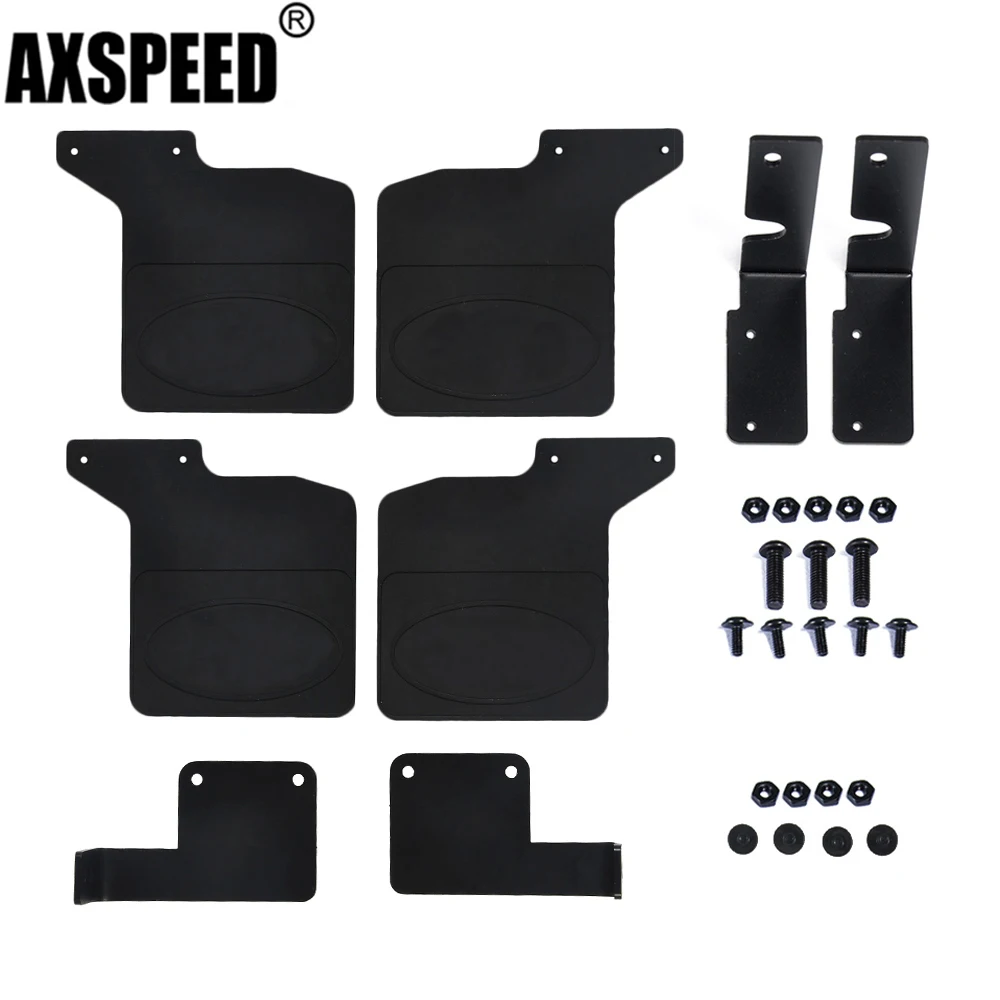 

AXSPEED Rubber Mud Flaps Front And Rear Fenders with Mounting Base for 1/10 TRX-4 TRX4 RC Crawler Car Upgrade Parts