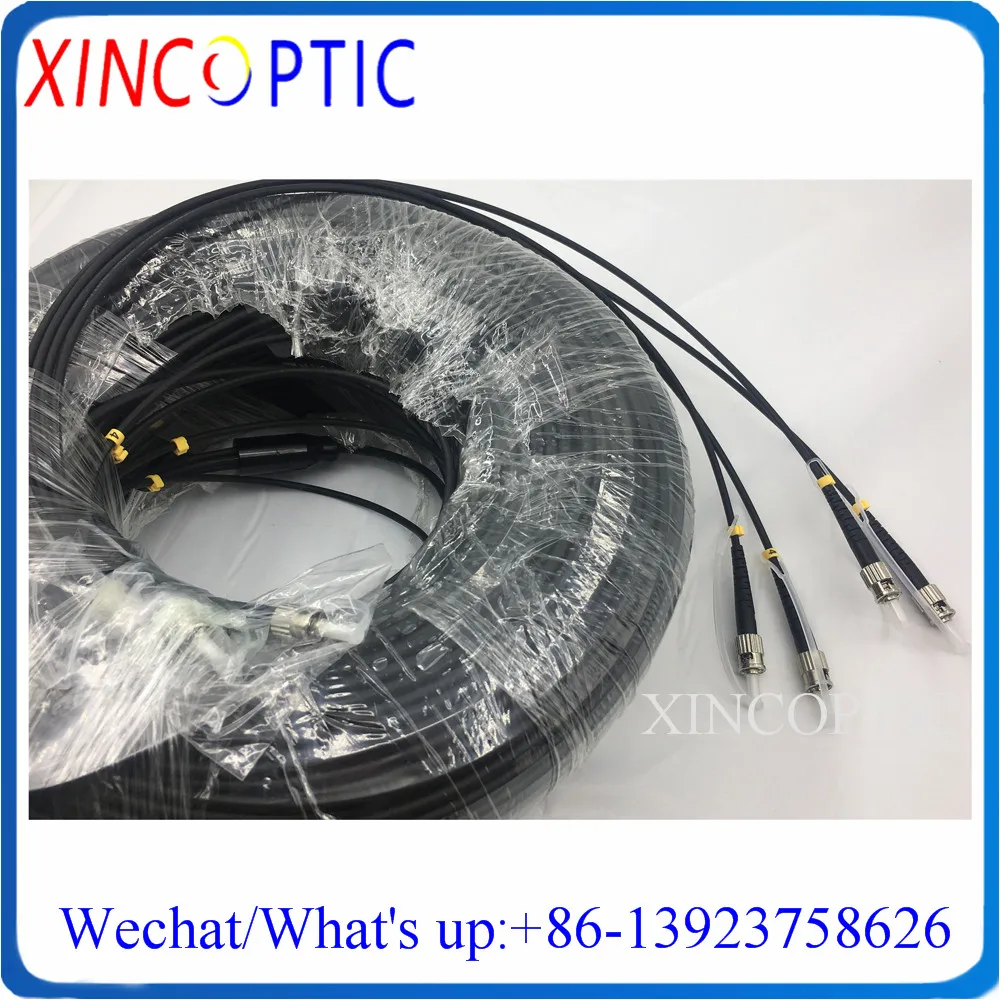 

90Mts,4Strands/4Core OM2 50/125,LSZH/TPU Jacket,LC/ST/SC/FCUPC 4.0mm 90M Armored 4C/4F Multi Mode 4Fibers Optic Patch Cord Cable