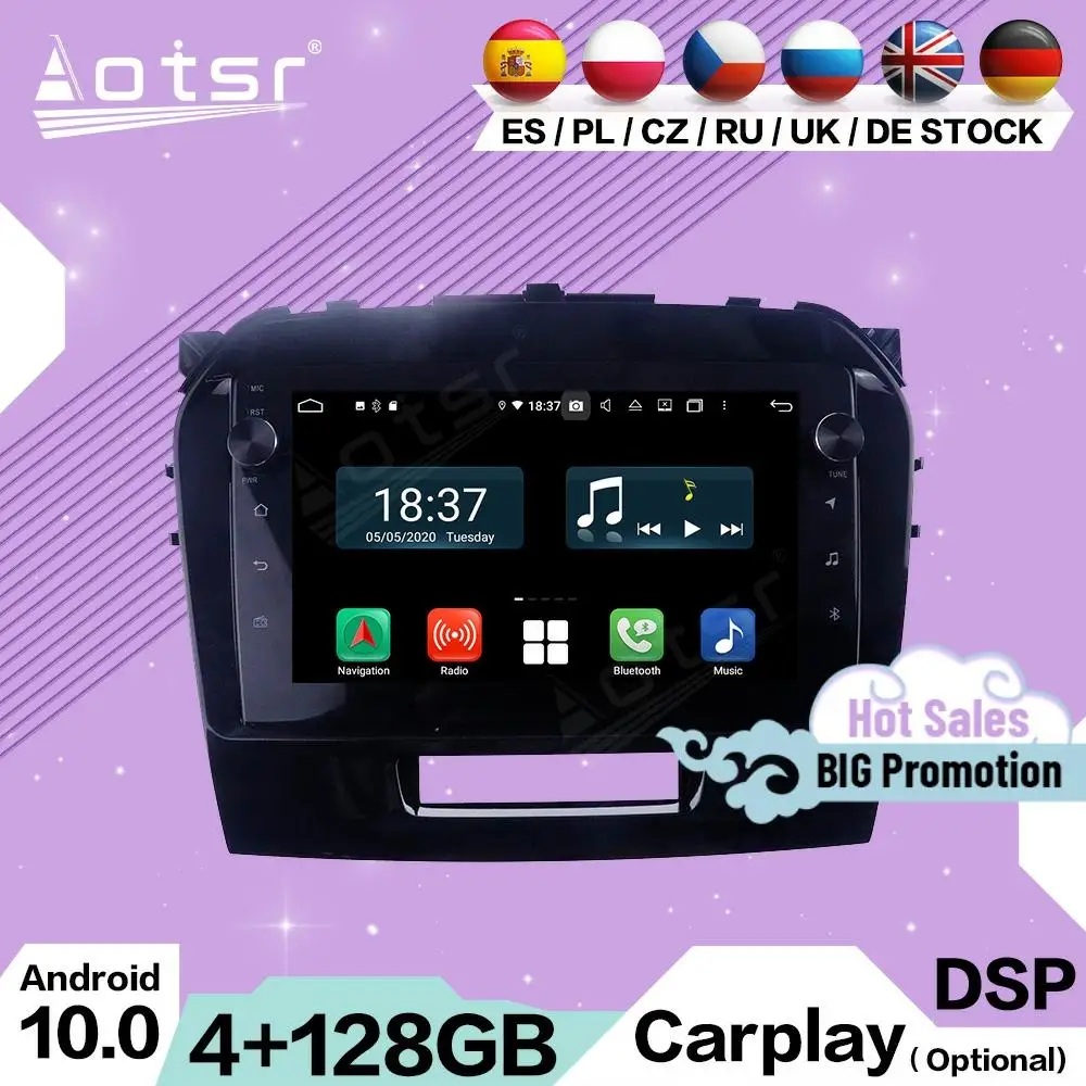 128G Carplay Multimedia Android For Suzuki Grand Vitara 3 2005 2006 2007 2008 2009 2010 2011 2012 2013 2014 2015 Radio Head Unit