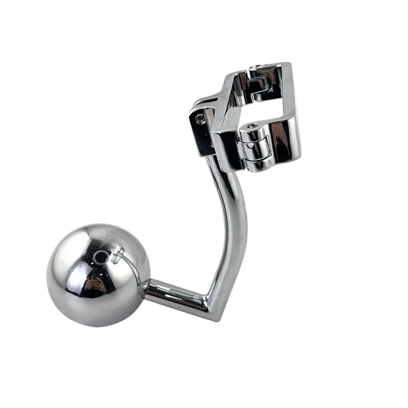 Male Metal ball stretcher scrotum anal beads butt hook penis lock bondage ring fetish pendant weight BDSM sex toy for man