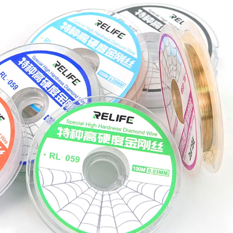 RELIFE المحمول شاشة هاتف أل سي دي إصلاح خط صلابة عالية خاصة أسلاك منحرفة الشكل قطع سلك الموليبدينوم 0.03/4/5/6/8 مللي متر 0.1 مللي متر