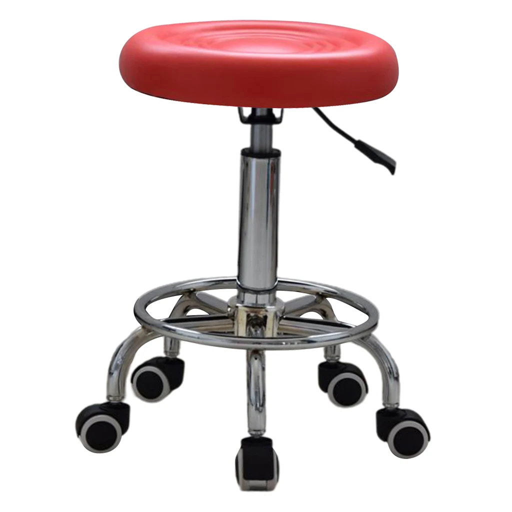 Salon Stool Hairdressing Barber Chair Beauty Adjustable Lift Stool Hydraulic Swivel PU Equipment Lift Massage Salon Furniture