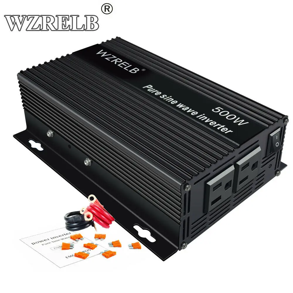 500W Pure Sine Wave Solar Inverter Generator 12V/24V/36V/48V DC to 120V/220V/240V AC Power Bank Inverter Solar Panel Converter